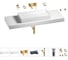Раковина 75 см со столешницей 140 см Wellsee Pure BY Wellsee в наборе 9 в 1 201011888 1