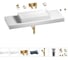 Раковина 75 см со столешницей 140 см Wellsee Pure BY Wellsee в наборе 9 в 1 201011883 1