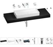 Раковина 75 см со столешницей 140 см Wellsee Pure BY Wellsee в наборе 9 в 1 201011906