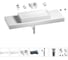 Раковина 75 см со столешницей 140 см Wellsee Pure BY Wellsee в наборе 9 в 1 201011881 1