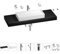 Раковина 75 см со столешницей 140 см Wellsee Pure BY Wellsee в наборе 10 в 1 201011896