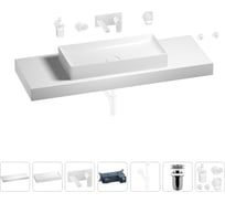 Раковина 75 см со столешницей 140 см Wellsee Pure BY Wellsee в наборе 9 в 1 201011885