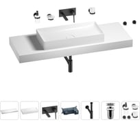 Раковина 75 см со столешницей 140 см Wellsee Pure BY Wellsee в наборе 9 в 1 201011887