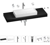 Раковина 75 см со столешницей 140 см Wellsee Pure BY Wellsee в наборе 10 в 1 201011891