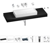 Раковина 75 см со столешницей 140 см Wellsee Pure BY Wellsee в наборе 9 в 1 201011901