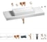 Раковина 75 см со столешницей 140 см Wellsee Pure BY Wellsee в наборе 9 в 1 201011884 1