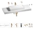 Раковина 75 см со столешницей 140 см Wellsee Pure BY Wellsee в наборе 10 в 1 201011879 1