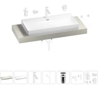 Раковина Wellsee 90 см со столешницей 120 смBromanceв наборе 10 в 1 201013655