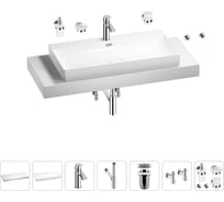Раковина 90 см со столешницей 120 см Wellsee Bromance в наборе 10 в 1 201013691