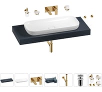 Раковина Wellsee 90 см со столешницей 120 смCroquisв наборе 9 в 1 201008403