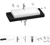 Раковина 90 см со столешницей 120 см Wellsee Bromance в наборе 10 в 1 201013701