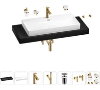 Раковина 90 см со столешницей 120 см Wellsee Bromance в наборе 10 в 1 201013703