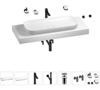 Раковина 90 см со столешницей 120 см Wellsee Croquis в наборе 10 в 1 201008457