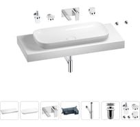 Раковина 90 см со столешницей 120 см Wellsee Croquis в наборе 9 в 1 201008461