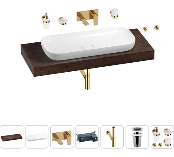 Раковина Wellsee 90 см со столешницей 120 смCroquisв наборе 9 в 1 201008443 1