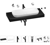 Раковина 90 см со столешницей 120 см Wellsee Croquis в наборе 10 в 1 201008477