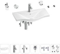 Раковина для ванной Wellsee Bisou 201007391 в наборе 9 в 1