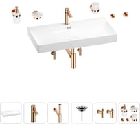 Раковина для ванной Wellsee Bromance в наборе 9 в 1 201007639