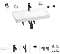 Раковина для ванной Wellsee Bromance в наборе 9 в 1 201007612