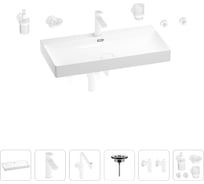 Раковина для ванной Wellsee Bromance в наборе 9 в 1 201007645