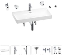 Раковина для ванной Wellsee Bromance в наборе 9 в 1 201007636