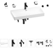 Раковина для ванной Wellsee Bromance в наборе 9 в 1 201007642