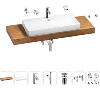 Раковина Wellsee 90 см со столешницей 140 смBromanceв наборе 10 в 1 201013731