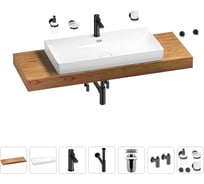 Раковина Wellsee 90 см со столешницей 140 смBromanceв наборе 10 в 1 201013737