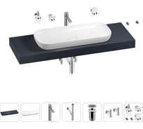 Раковина 90 см со столешницей 140 см Wellsee Croquis в наборе 10 в 1 201008516