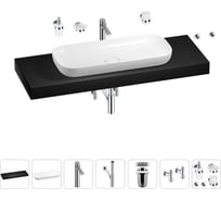 Раковина 90 см со столешницей 140 см Wellsee Croquis в наборе 10 в 1 201008596