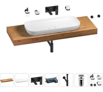 Раковина Wellsee 90 см со столешницей 140 смCroquisв наборе 9 в 1 201008542