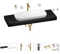 Раковина 90 см со столешницей 140 см Wellsee Croquis в наборе 10 в 1 201008593