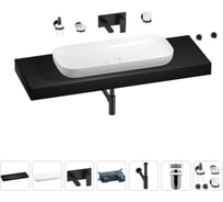 Раковина 90 см со столешницей 140 см Wellsee Croquis в наборе 9 в 1 201008602