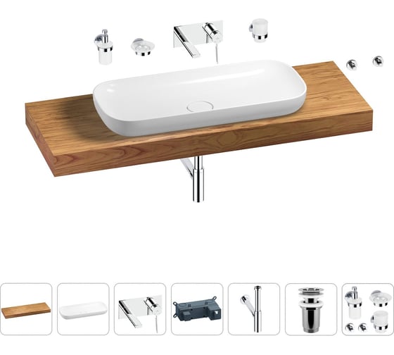 Раковина Wellsee 90 см со столешницей 140 смCroquisв наборе 9 в 1 201008546 1