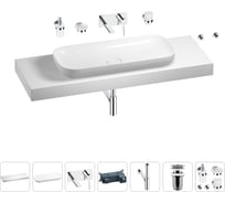 Раковина 90 см со столешницей 140 см Wellsee Croquis в наборе 9 в 1 201008586