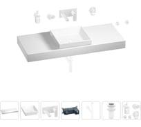 Раковина 40 см со столешницей 100 см Wellsee Doux в наборе 9 в 1 201009365