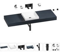 Раковина 40 см со столешницей 100 см Wellsee Doux в наборе 9 в 1 201009422