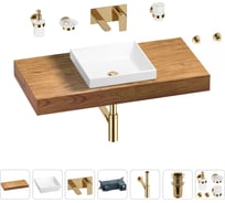 Раковина 40 см со столешницей 100 см Wellsee Doux в наборе 9 в 1 201009203