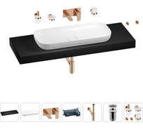 Раковина 90 см со столешницей 140 см Wellsee Croquis в наборе 9 в 1 201008604