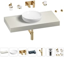 Раковина Wellsee 42 см со столешницей 100 смChalice Perfectionв наборе 9 в 1 201010123