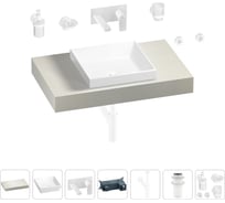Раковина 40 см со столешницей 80 см Wellsee Doux в наборе 9 в 1 201009045