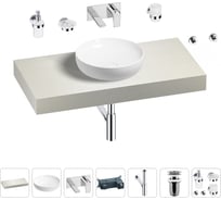 Раковина Wellsee 42 см со столешницей 100 смChalice Perfectionв наборе 9 в 1 201010121