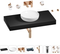 Раковина Wellsee 42 см со столешницей 100 смChalice Perfectionв наборе 9 в 1 201010224