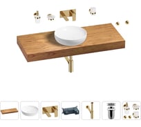 Раковина 42 см со столешницей 120 см Wellsee Chalice Perfection в наборе 9 в 1 201010283