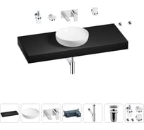 Раковина 42 см со столешницей 120 см Wellsee Chalice Perfection в наборе 9 в 1 201010341