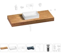 Раковина 42 см со столешницей 120 см Wellsee Pure BY Wellsee в наборе 9 в 1 201010935