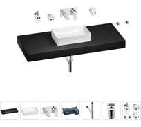 Раковина 42 см со столешницей 120 см Wellsee Pure BY Wellsee в наборе 9 в 1 201010971