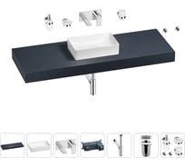 Раковина 42 см со столешницей 140 см Wellsee Pure BY Wellsee в наборе 9 в 1 201011001