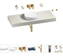 Раковина Wellsee 42 см со столешницей 120 смChalice Perfectionв наборе 9 в 1 201010243
