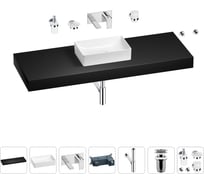 Раковина 42 см со столешницей 140 см Wellsee Pure BY Wellsee в наборе 9 в 1 201011061